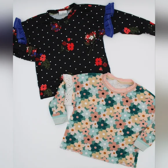 7pc Girls 5 Handmade Bundle – Cute Prints, Tops & Leggings - Picture 2 of 9